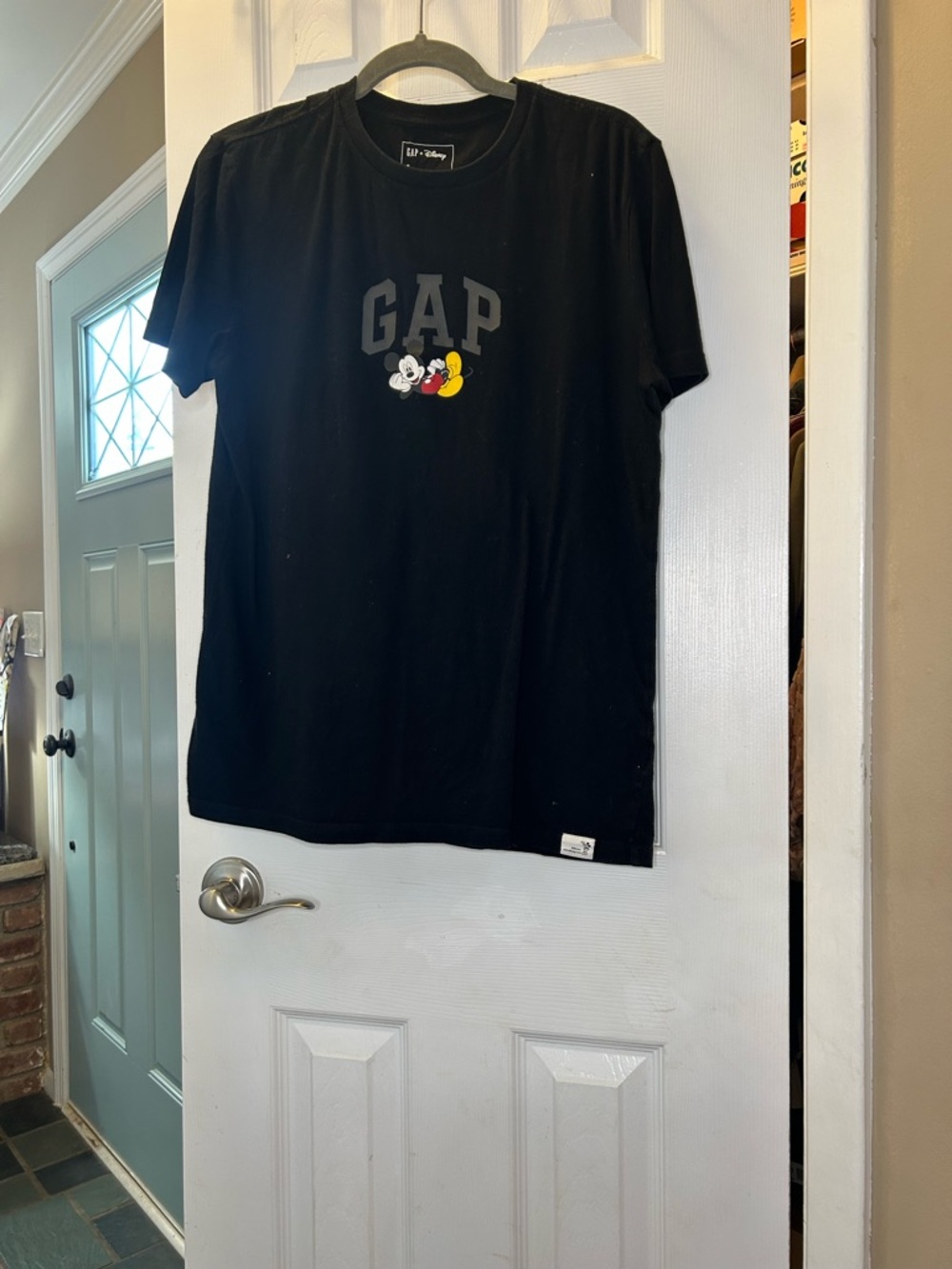 GAP x Disney Mickey Mouse Black Logo Tee | Size Small